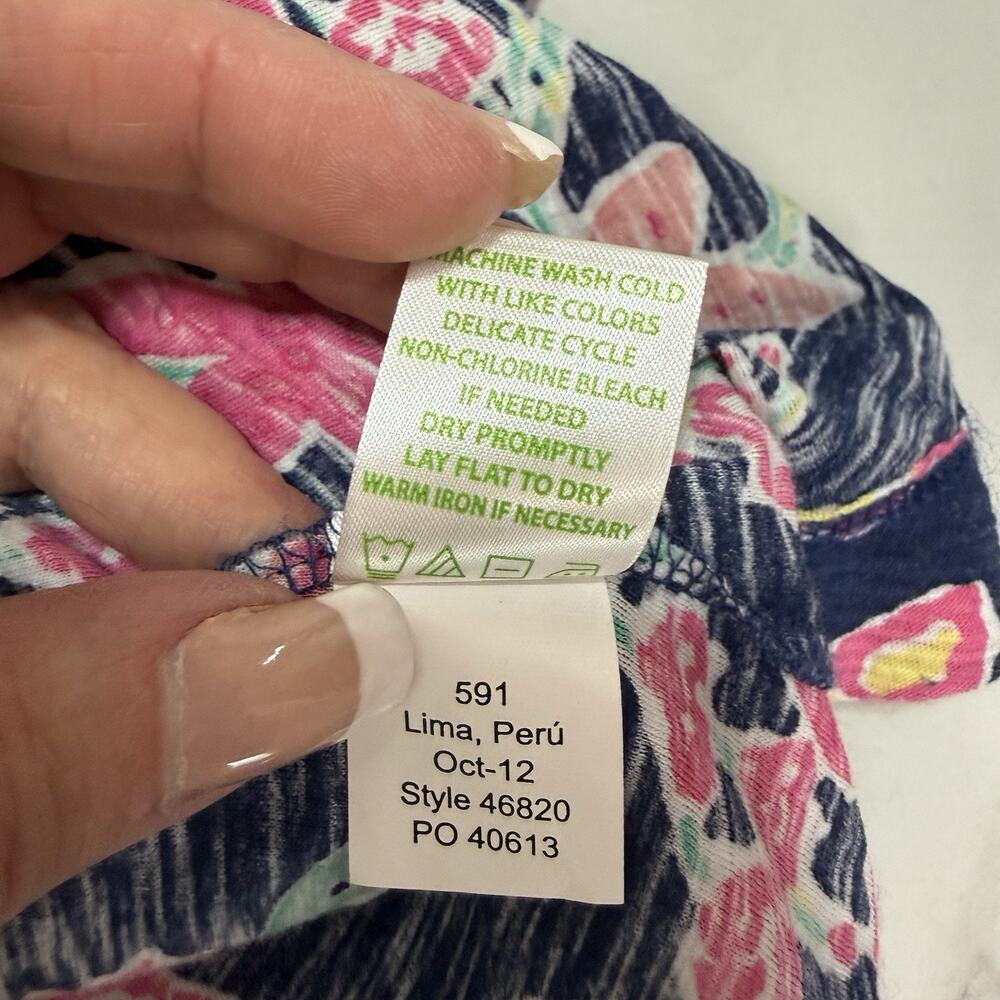 Lilly Pulitzer MARLISA MAXI DRESS Size M Navy PRETTY SOCIAL Strapless Knit EUC - Picture 7 of 8